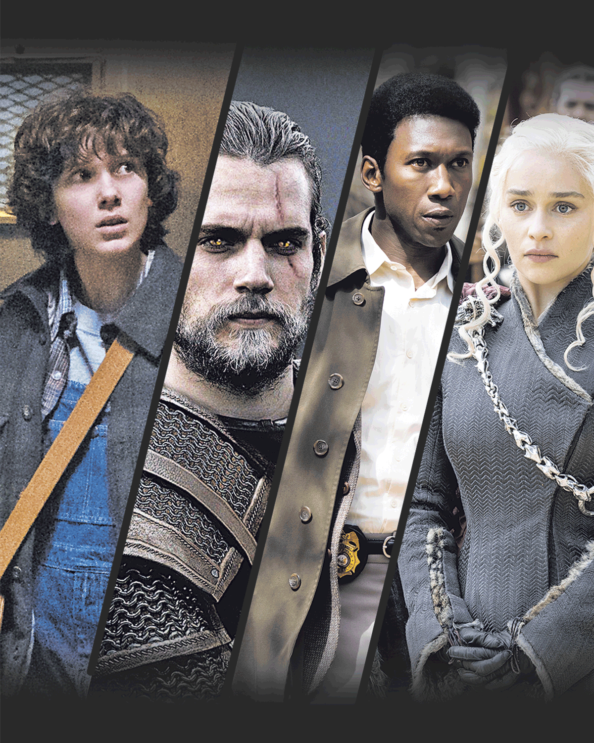 Series como 'Stranger Things', 'The Witcher', 'True Detective' y 'Game of Thrones' son de las más esperadas en este 2019. Fotografías: Netflix y HBO para La Nación.