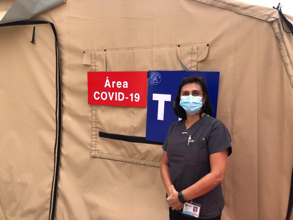 María Paz León Bratti es especialista en Medicina Interna e Inmunología. Ella fue quien atendió primero al llamado paciente cero de Costa Rica, y tras ese contacto, que fue en su consultorio privado, ella también se contagió. Actualmente, es la coordinadora de las unidades covid-19 del Hospital México.