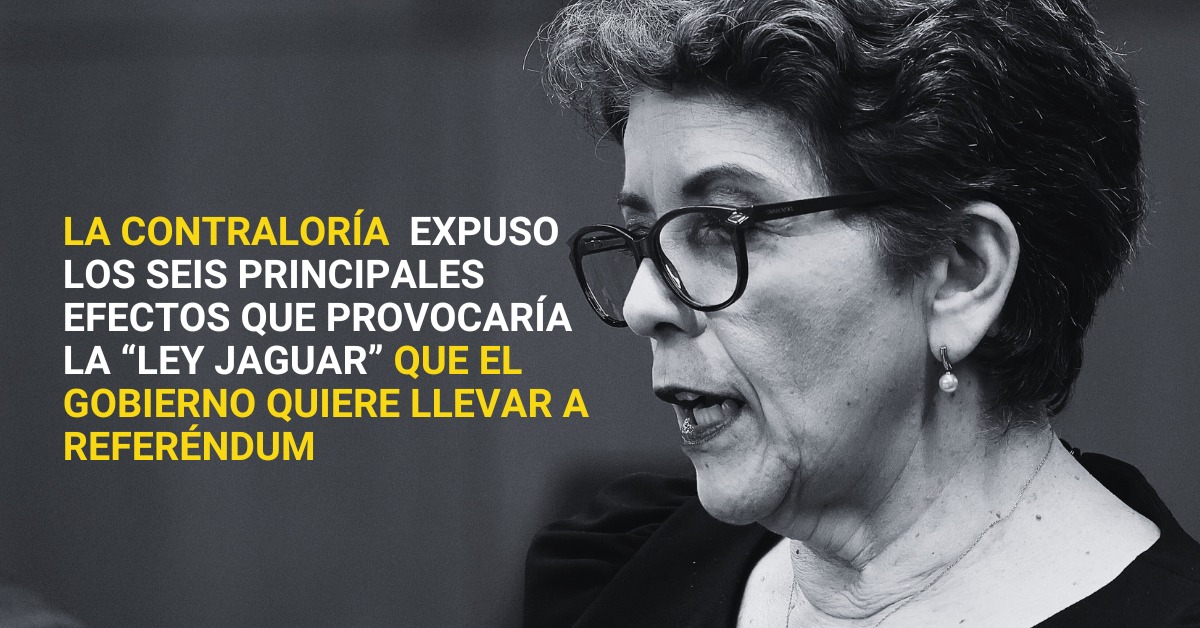 Marta Acosta, contralora general, criticó la 'ley jaguar'