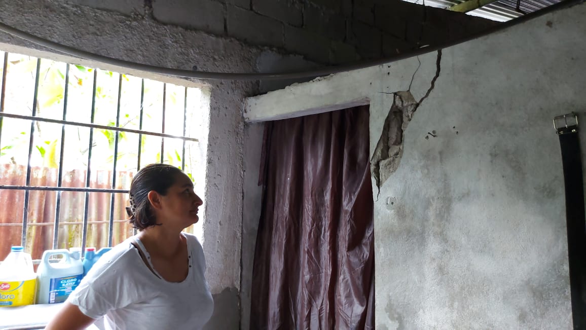 Así quedó la casa de Wendy Agüero, vecina de la Isla Verde de La Cuesta de Corredores.