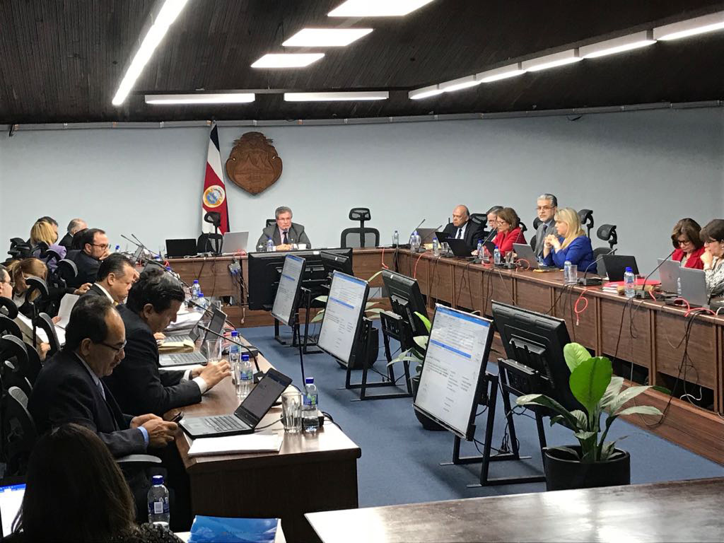 06/08/2018. Reunión de Corte Plena presidida por el nuevo Presidente de la Corte Suprema de Justicia el Magistrado Fernando Cruz. Foto Carlos Arguedas