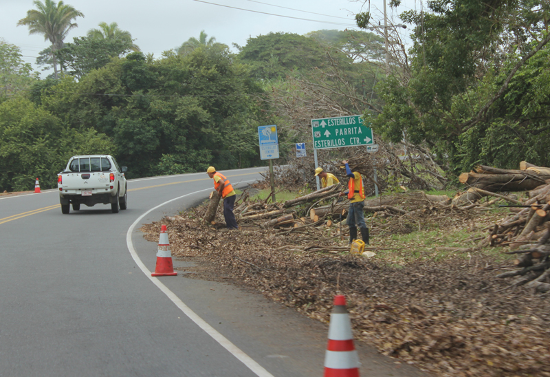 el conavi realiza chapeas en varias carreteras del país. Fotos Mario Guevara