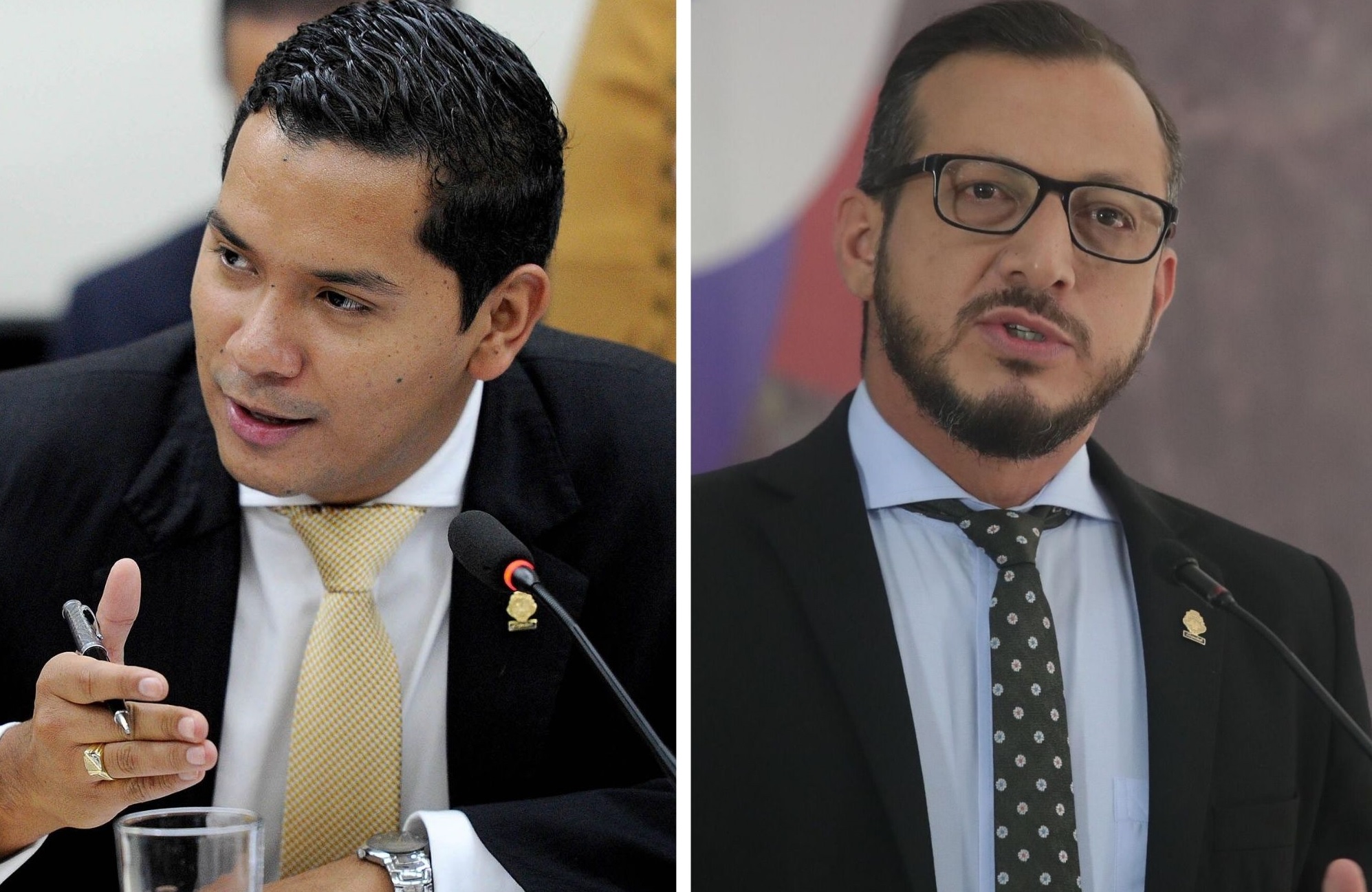 31/08/2020. Los legisladores Gustavo Viales, del PLN; y Enrique Sánchez, del PAC.