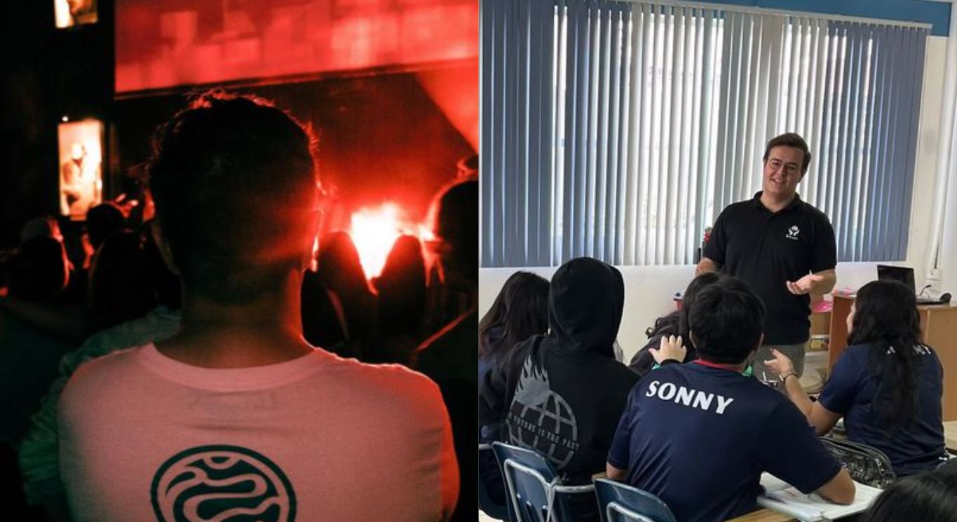 Gabriel Quesada es productor de eventos en la noche y profesor de colegio en el día. A veces está preparando conciertos para cientos de personas y otras veces alistando materiales didácticos para sus alumnos.