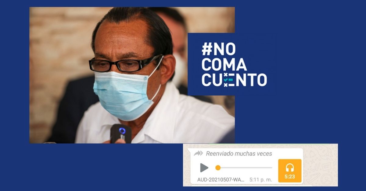 El exdiputado usa argumentos falso en un audio que se comparte masivamente en grupos de WhatsApp, en el que le pide a las personas manifestarse en contra del Poder Ejecutivo y de los diputados, este lunes 10 de mayo.