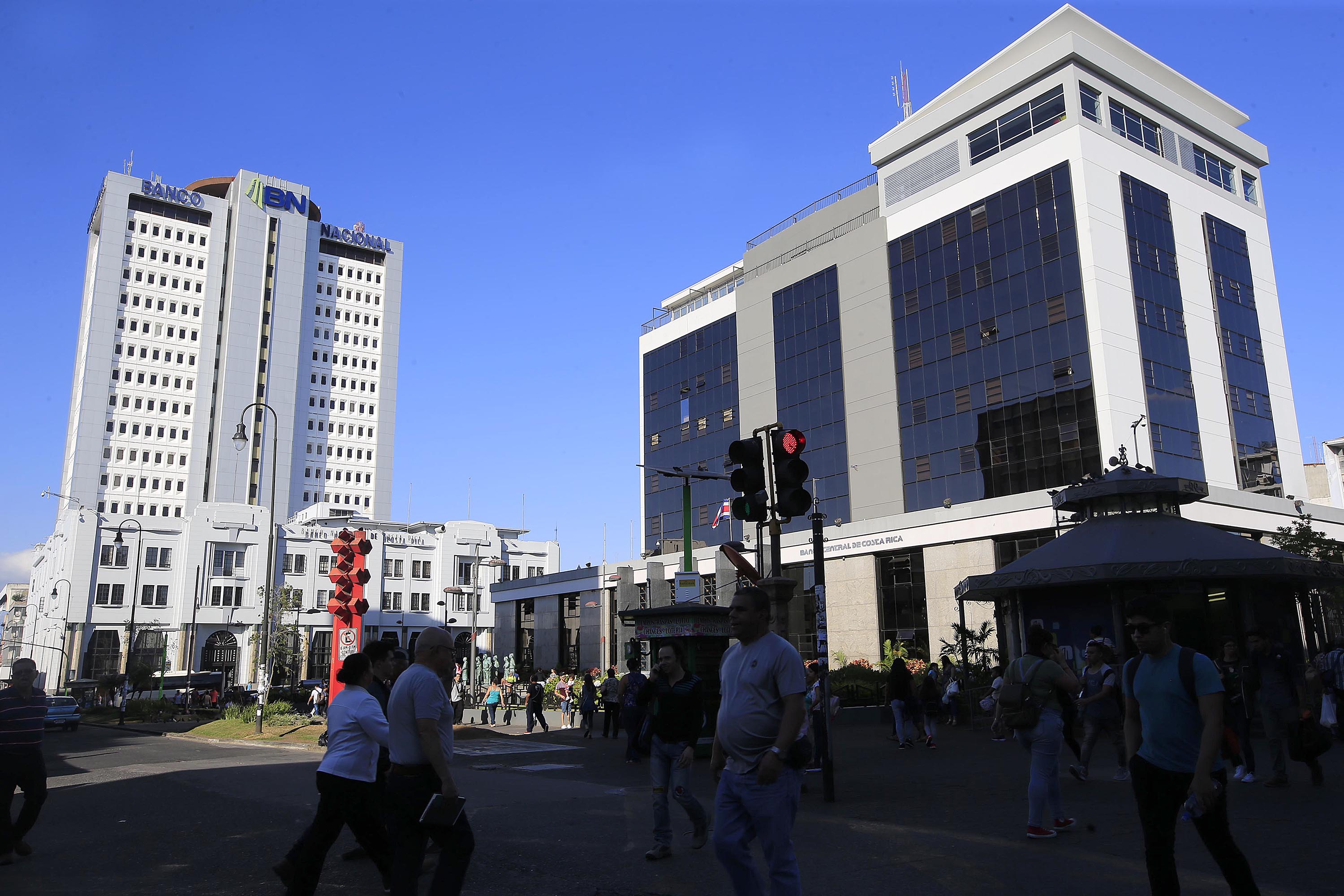 18/01/2019 San José. Banco Nacional y Banco Central de Costa Rica, fachadas. Foto: Rafael Pacheco