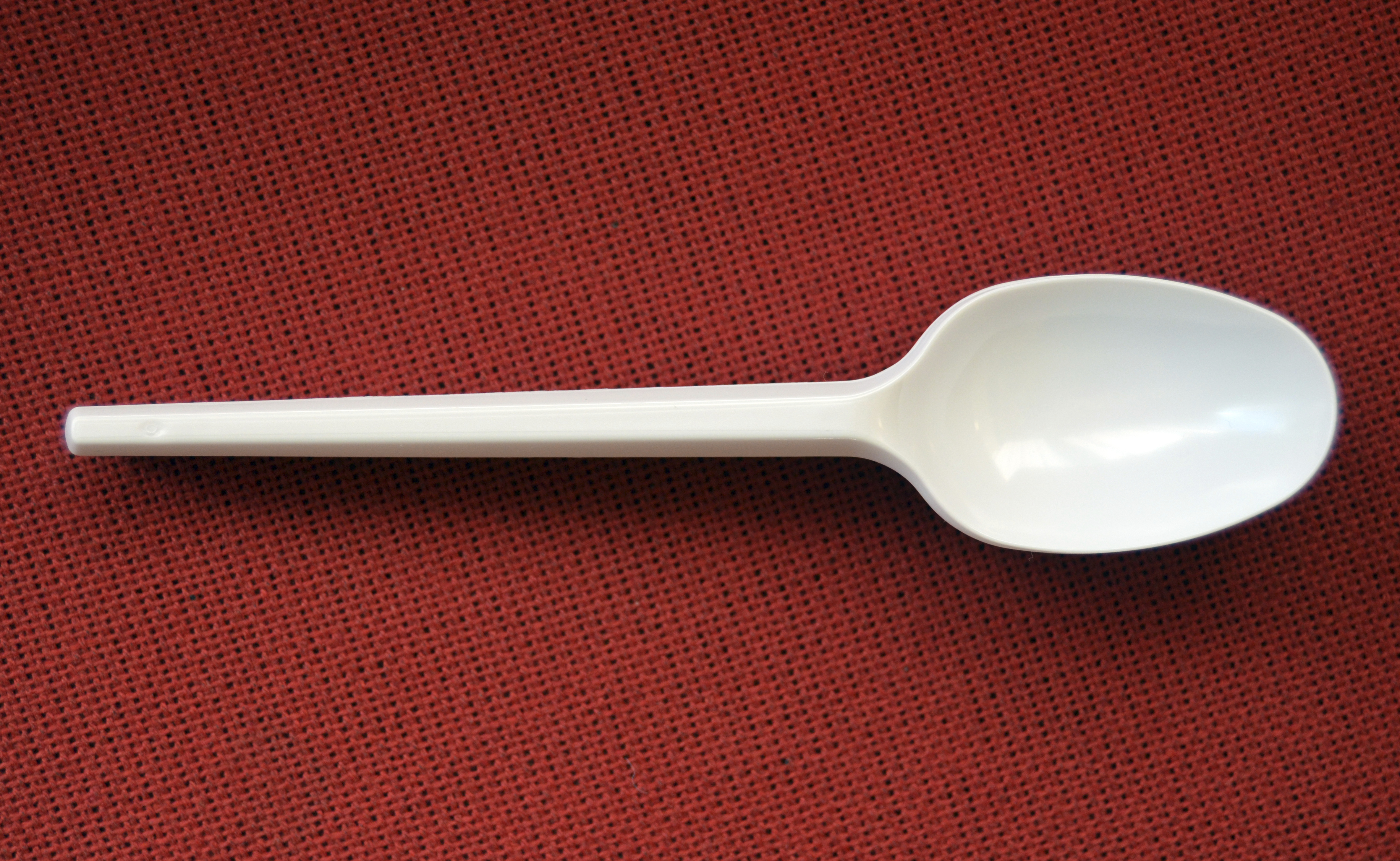 White plastic spoons
