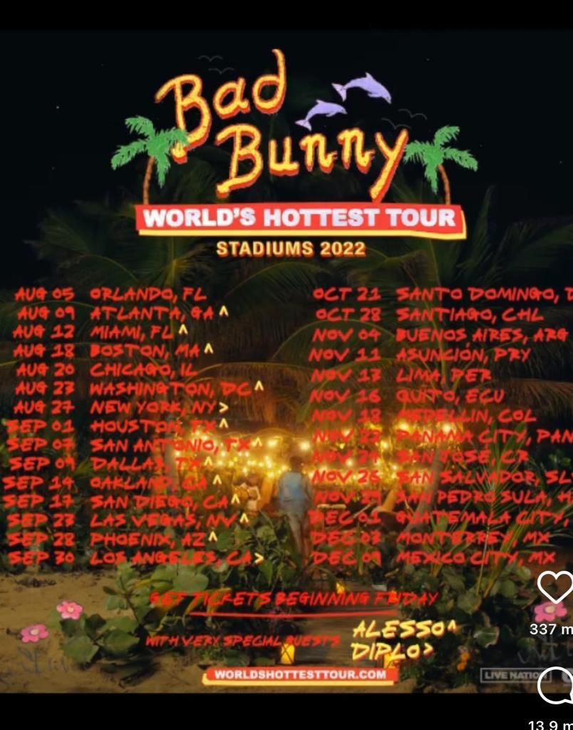 Bad Bunny tickets: Santo Domingo concierto boletos?