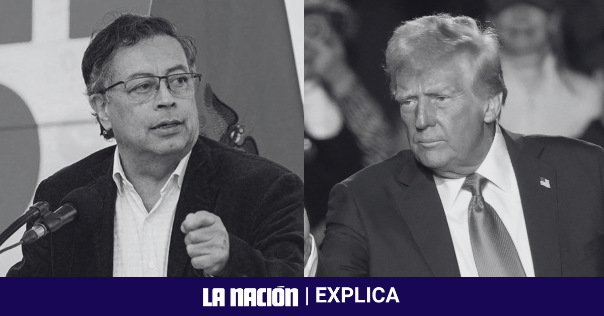 Tensiones entre Gustavo Petro (izq), presidente colombiano y Donald Trump, mandatario estadounidense se desató con la deportación de migrantes.
