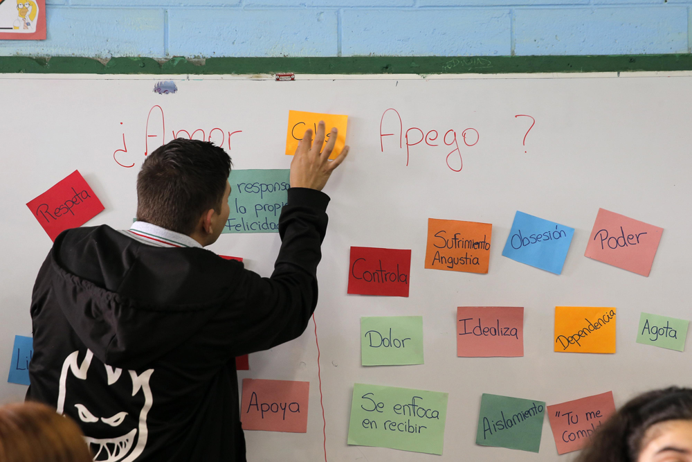 Clases de educación sexual a los alumnos de noveno año del Colegio México ubicado en Barrio Arajuez. | MAYELA LÓPEZ