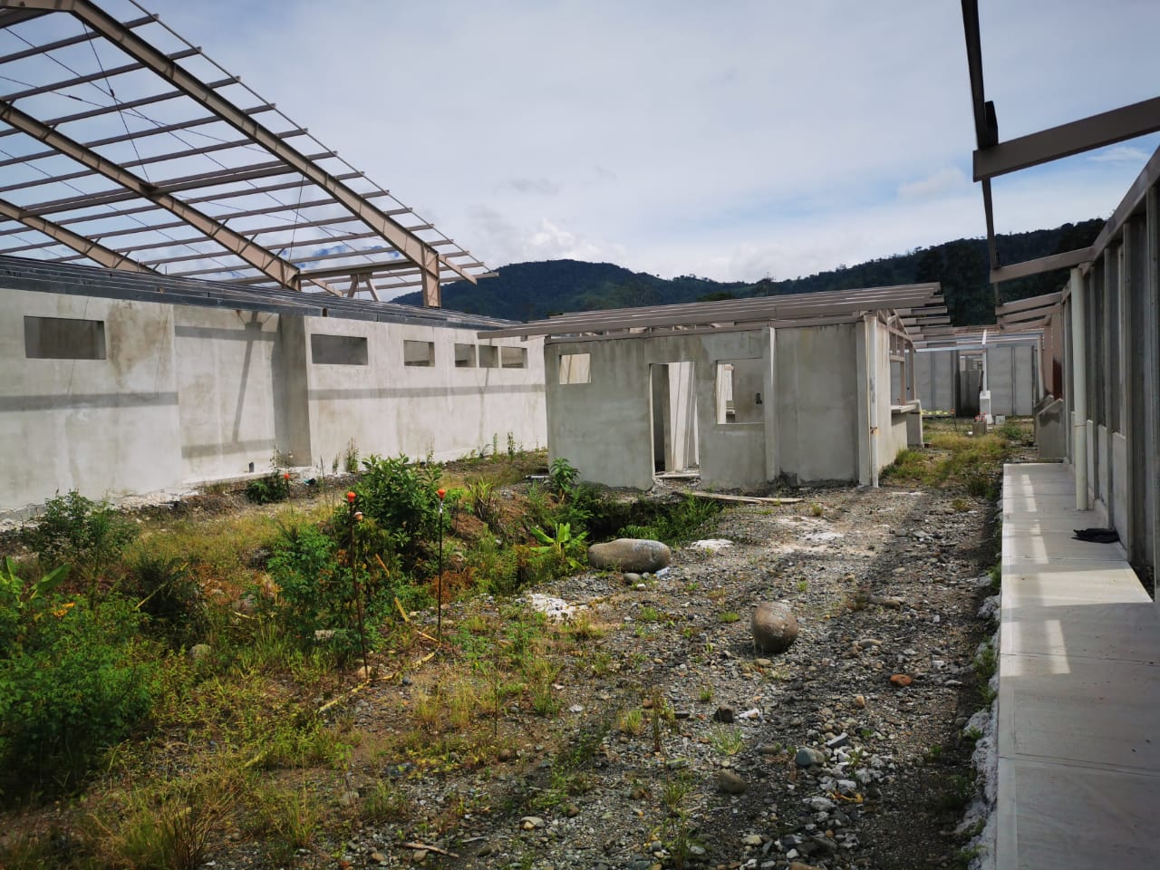 Estado actual de las obras en Escuela Azul. Foto
