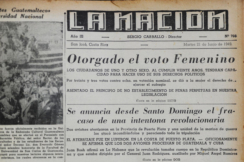 Por 33 votos contra 8, la Asamblea Constituyente aprobó la concesión del voto a mujeres y hombre de 20 años o más. (Marcela_Bertozzi)