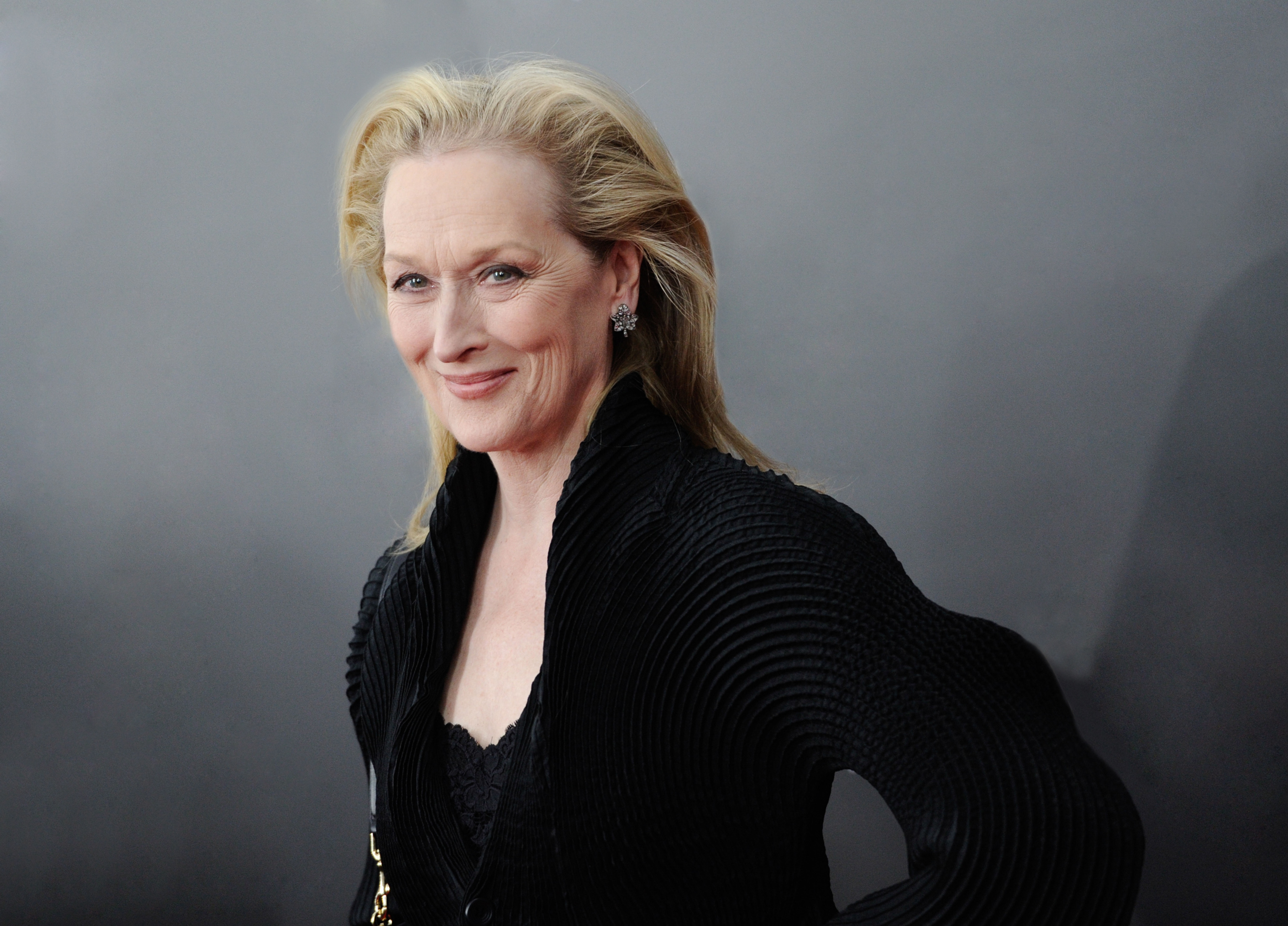 Meryl Streep attends the premiere of "Into The Woods" at the Ziegfeld Theatre on Monday, Dec. 8, 2014, in New York. (Photo by Evan Agostini/Invision/AP)