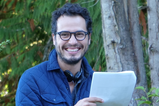 Hernán Jiménez durante el rodaje de 'Elsewhere', su primer película en inglés.
