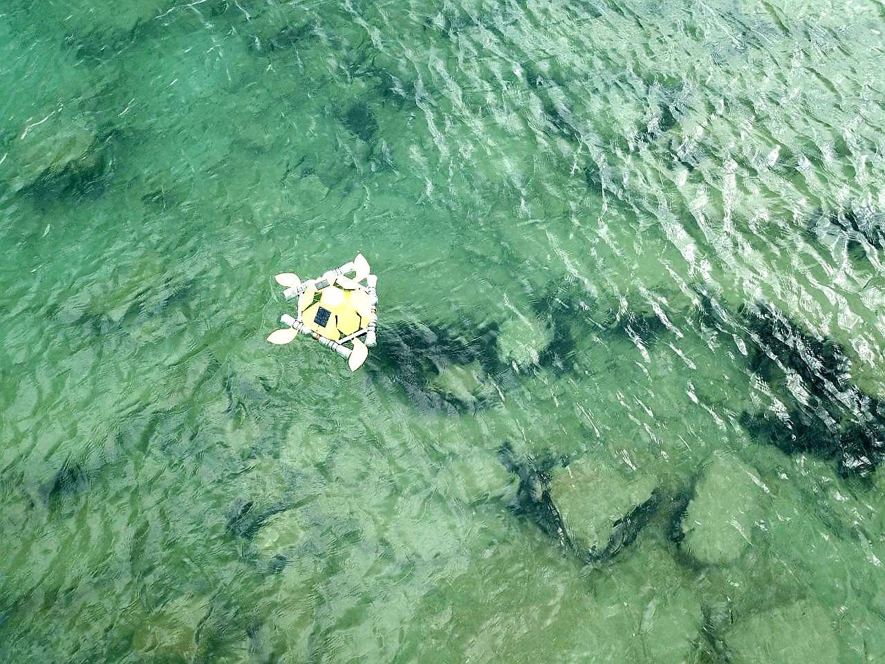 El dron busca convertirse en una alternativa económica para investigar la presencia de microplásticos en el mar. Foto: Tortuga guardián