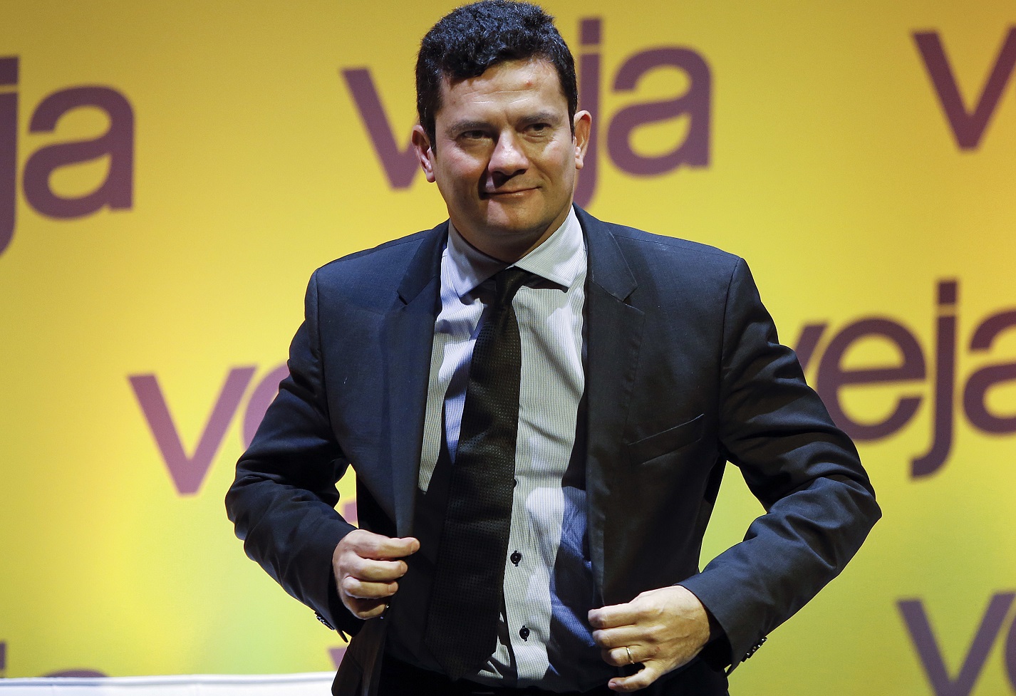 El juez Sergio Moro asistió el 23 de marzo a un seminario sobre economía, crisis política y justicia en Sao Paulo, Brasil.