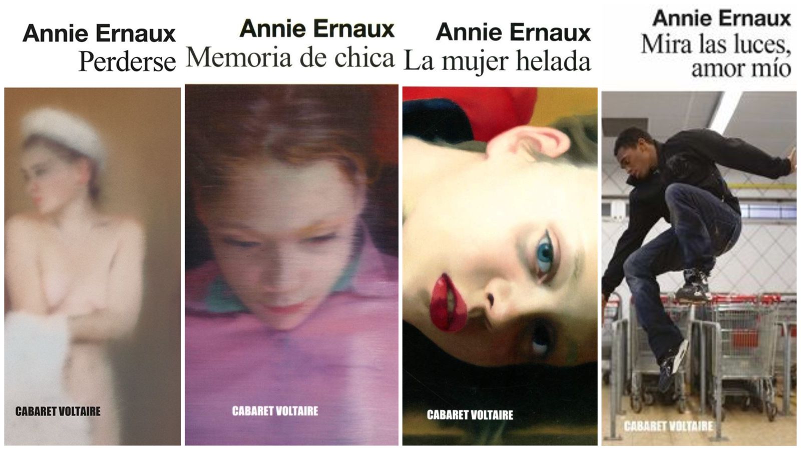 Estos son algunos títulos de la escritora francesa Annie Ernaux que se pueden adquirir en Costa Rica.