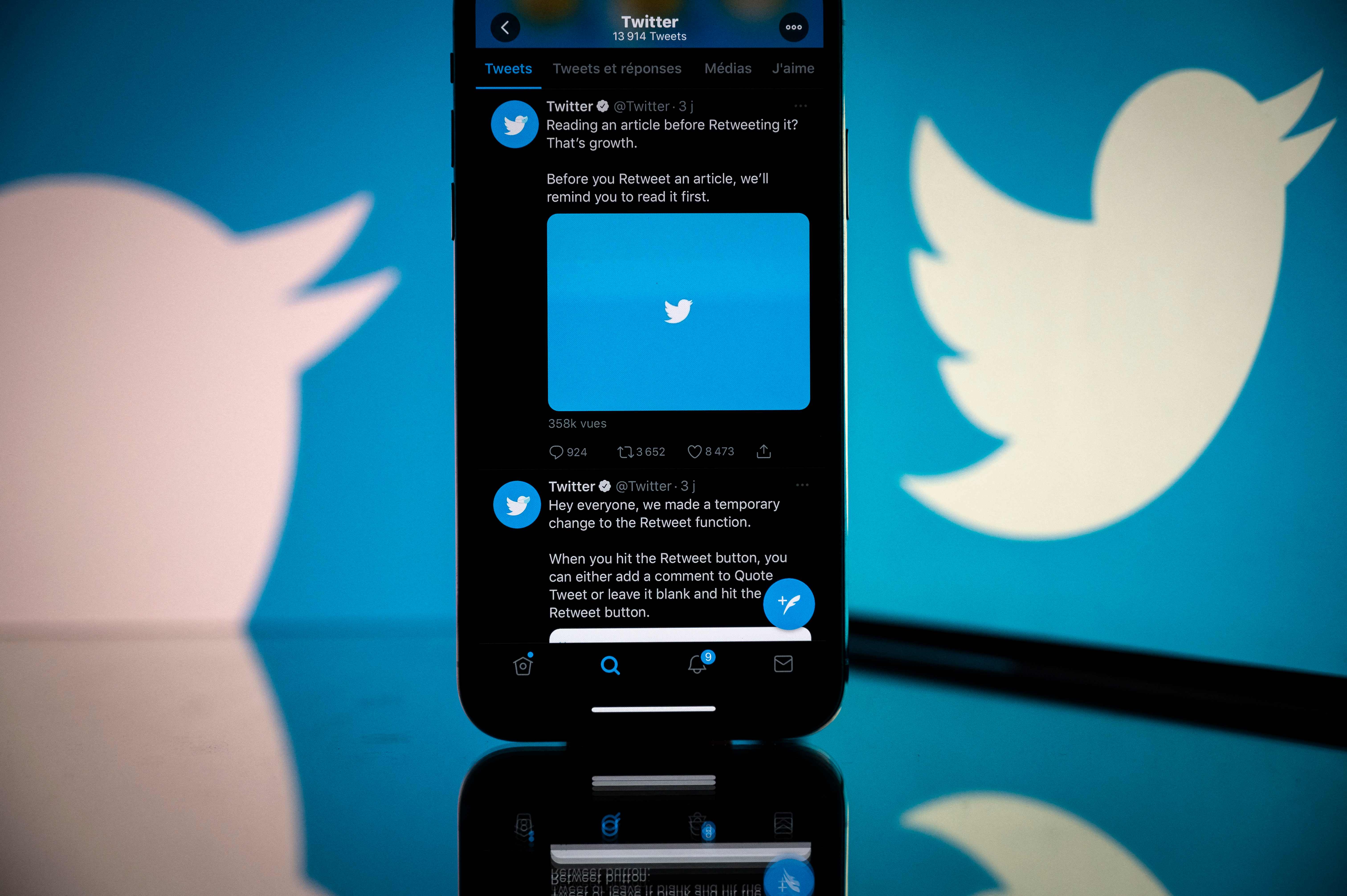 (FILES) This file illustration photo taken on October 26, 2020 shows the logo of US social network Twitter. (Photo by Lionel BONAVENTURE / AFP)