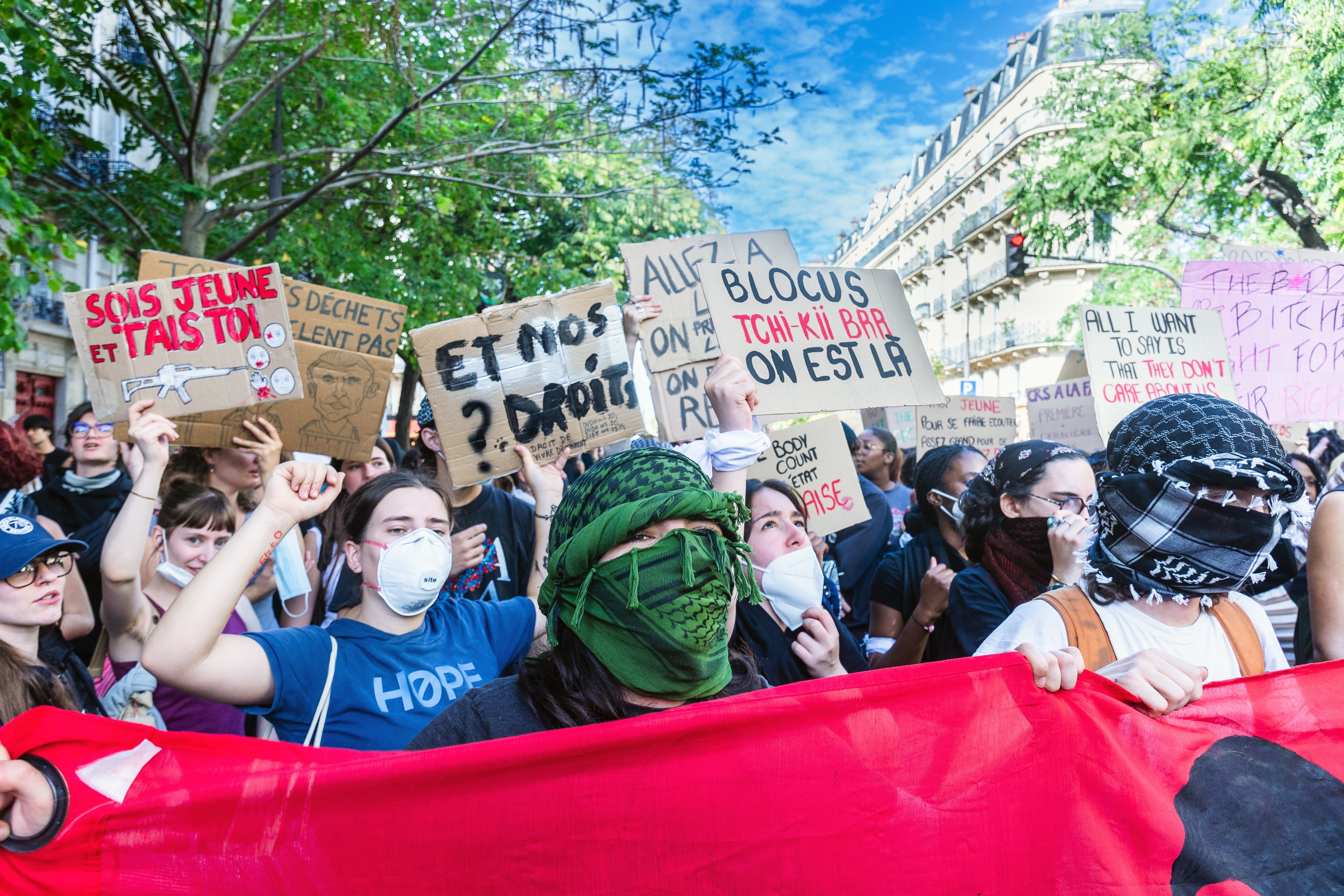 Protestas de estudiantes de secundaria en calles de Francia. 6 de octubre 2026