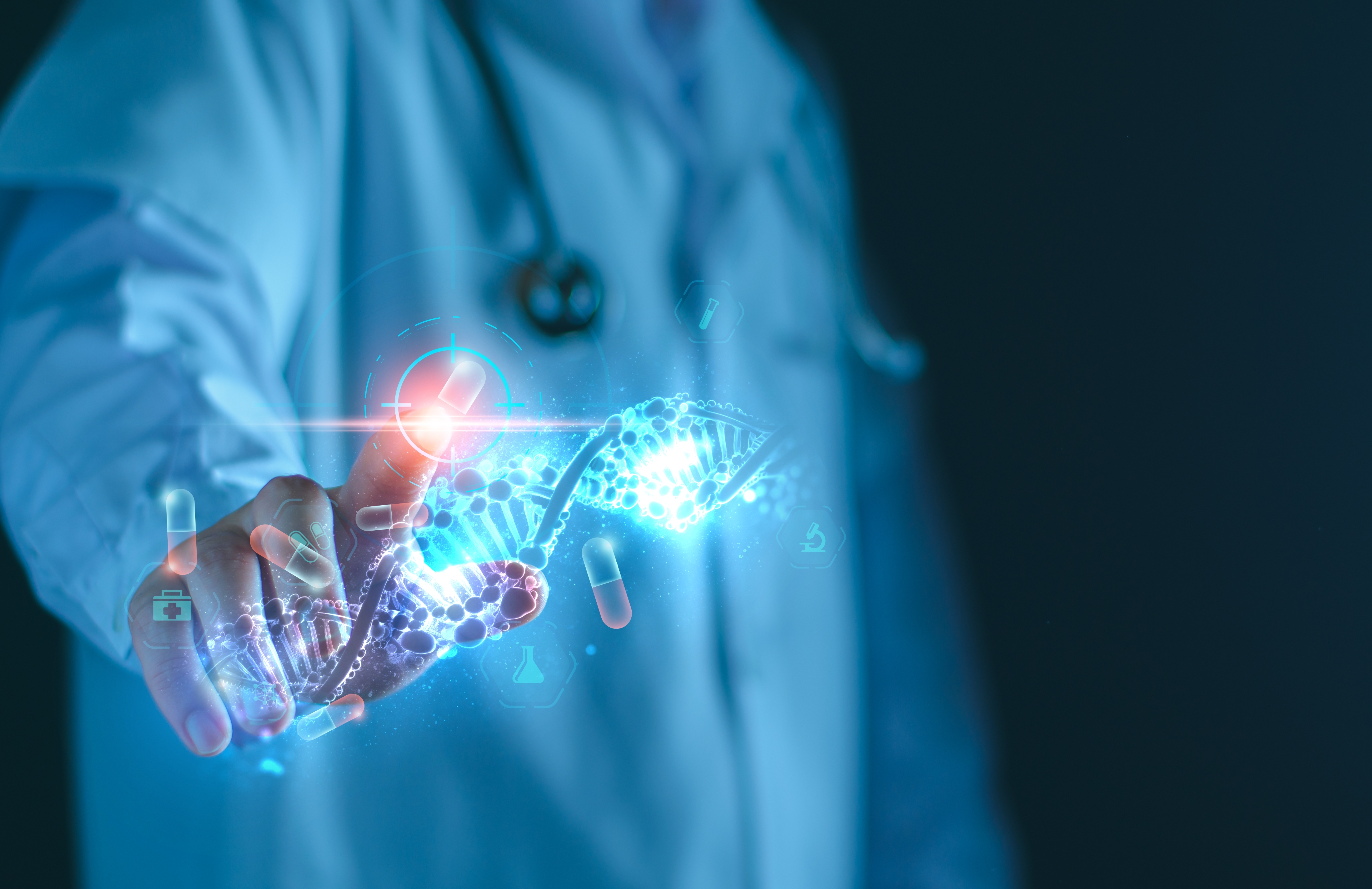 Inteligencia artificial IA y medicina, curar enfermedades, médicos y avances tecnológicos