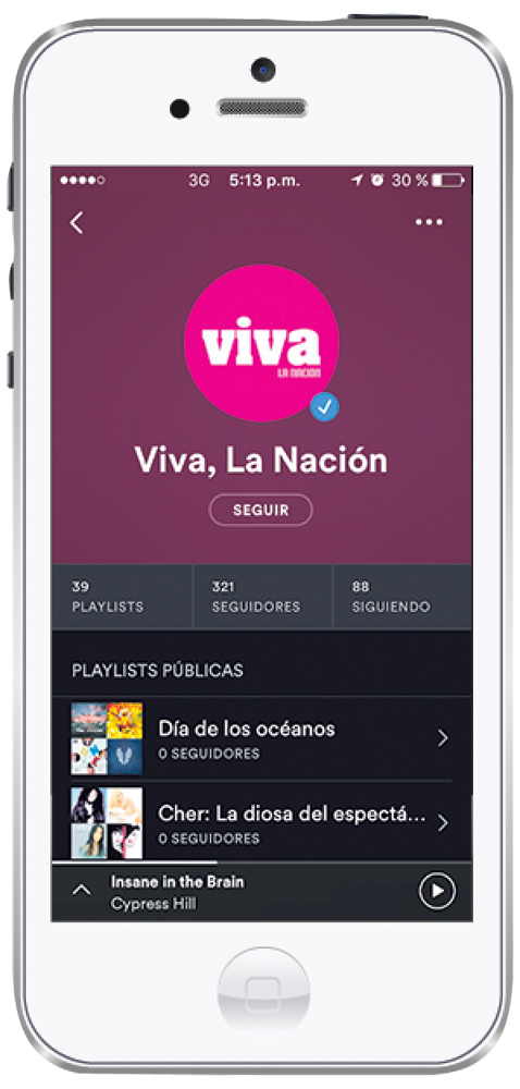 ¡Síganos! Busque a Viva en Spotify. Diseño: Dominick Proestakis y Spotify