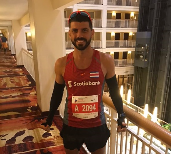 Reynaldo Lazo previo a la Maratón de Chicago.