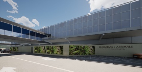 En total el gestor remodeló más de 400 metros de la zona de llegada de pasajeros. Foto: Aeris para LN.