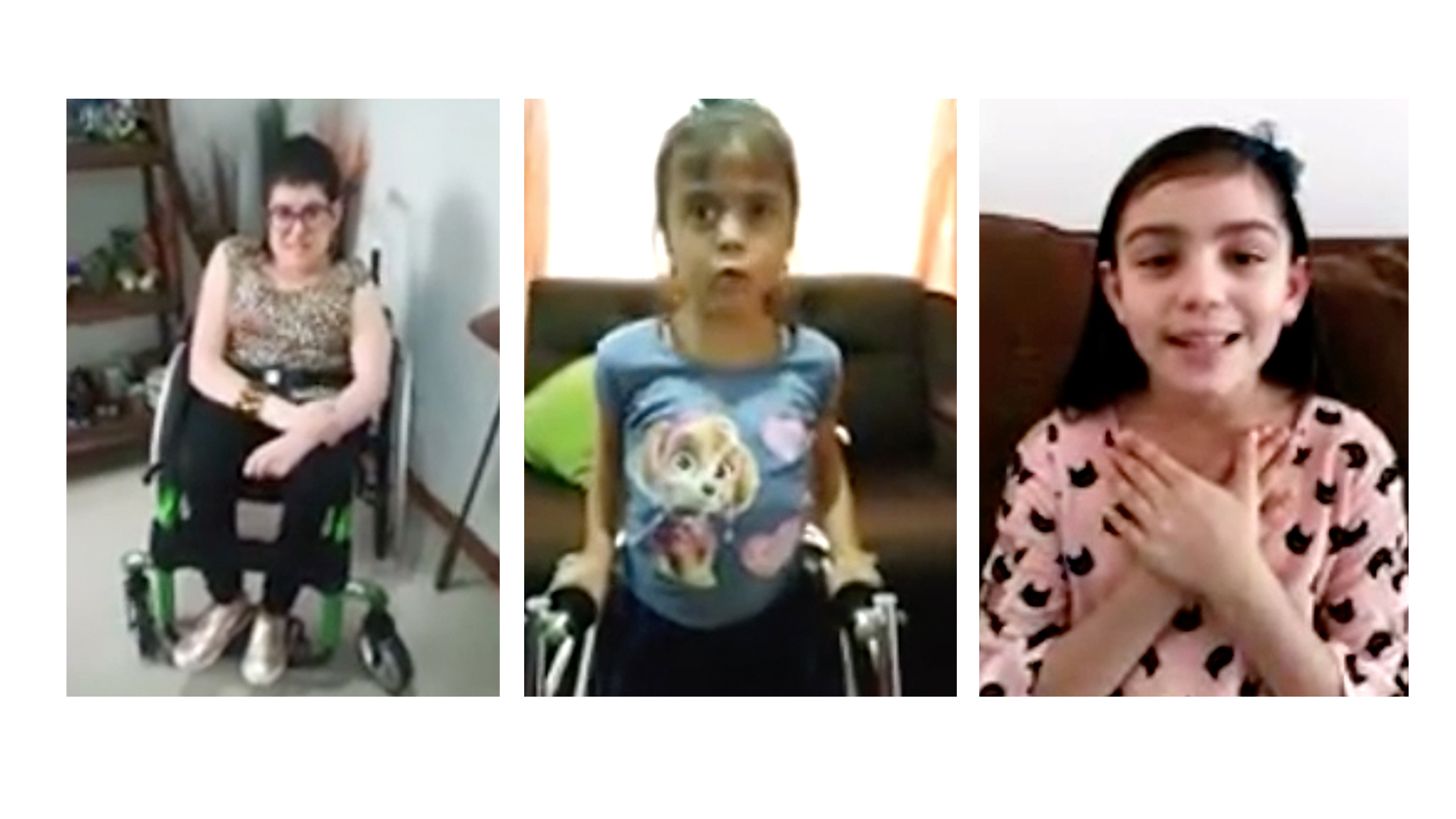 05/06/2020. Capturas de video de niños de la Fundación Pro Cuidados Paliativos Pediátricos del hospital de Niños quienes grabaron un mensaje de apoyo al ministro de salud, Daniel Salas, y al presidente ejecutivo de la CCSS, Román Macaya. Crédito: Fundación Pro Cuidados Paliativos Pediátricos.