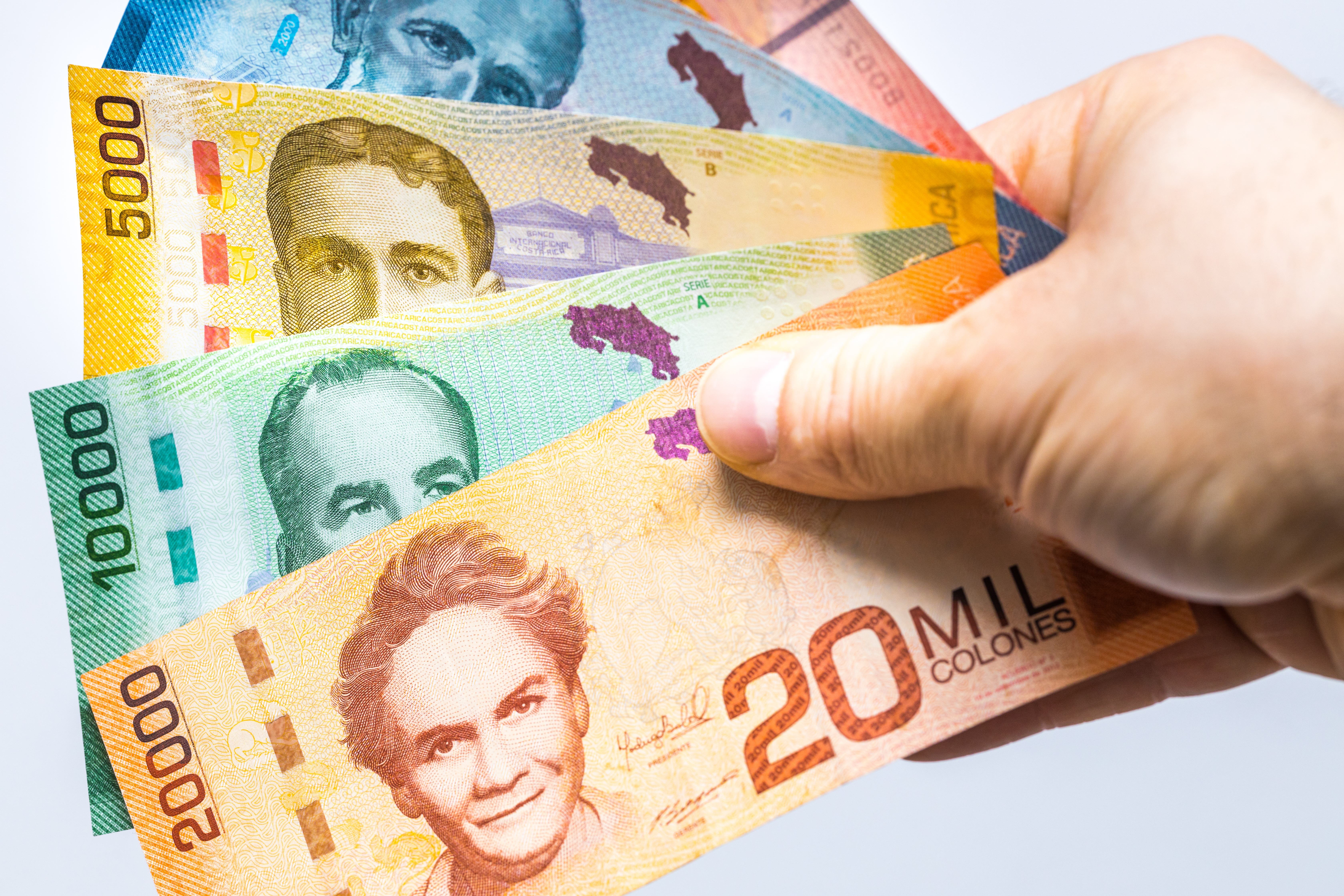 Billetes de Costa Rica, moneda, Colones