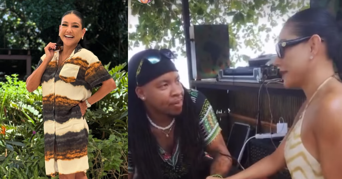 Nancy Dobles intentó tararear una canción de dancehall sin recordar la letra.