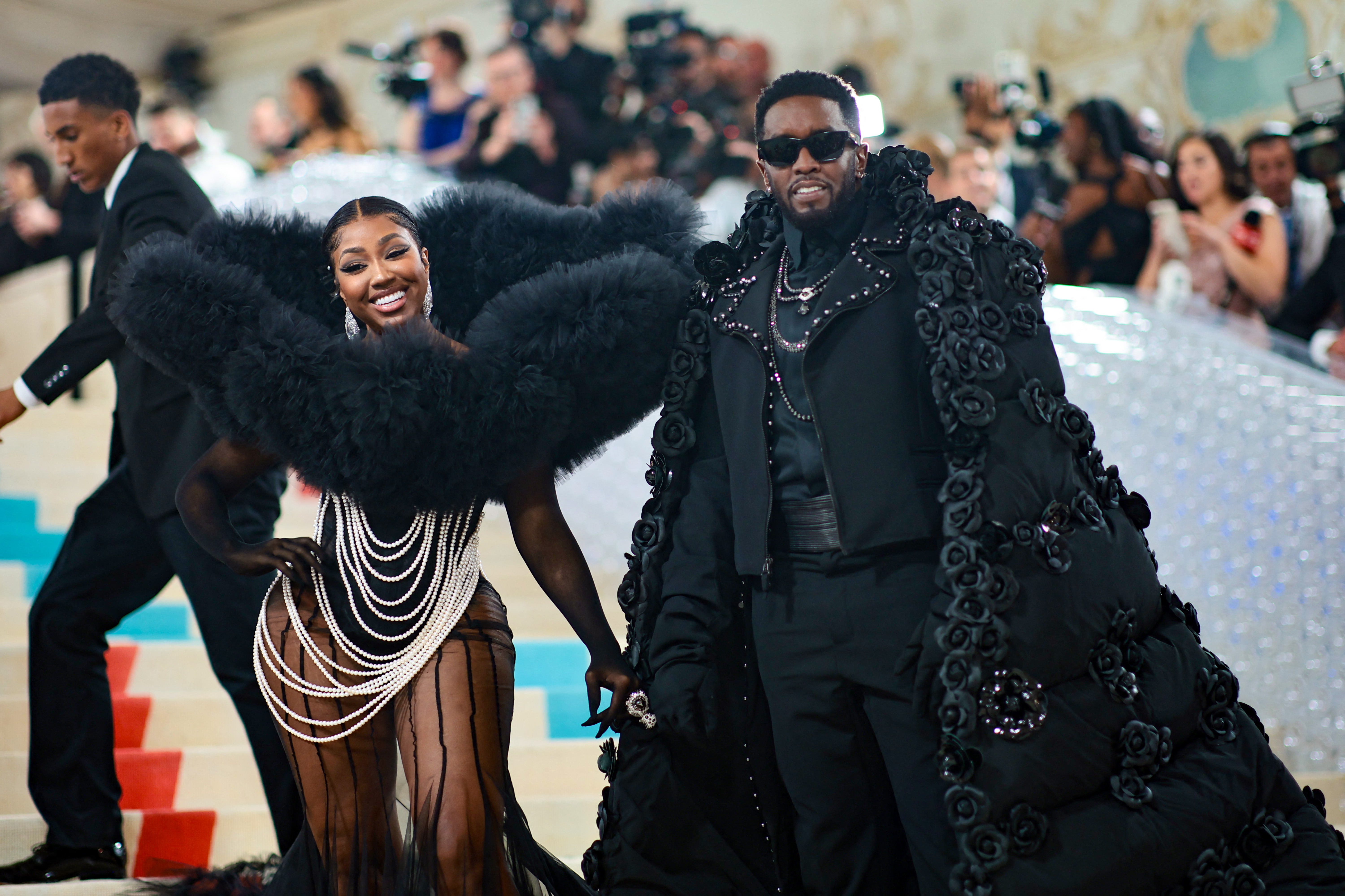 NEW YORK, NEW YORK - MAY 01: (L-R) Yung Miami and Sean �Diddy� Combs attend The 2023 Met Gala Celebrating "Karl Lagerfeld: A Line Of Beauty" at The Metropolitan Museum of Art on May 01, 2023 in New York City. Dimitrios Kambouris/Getty Images for The Met Museum/Vogue/AFP (Photo by Dimitrios Kambouris / GETTY IMAGES NORTH AMERICA / Getty Images via AFP)