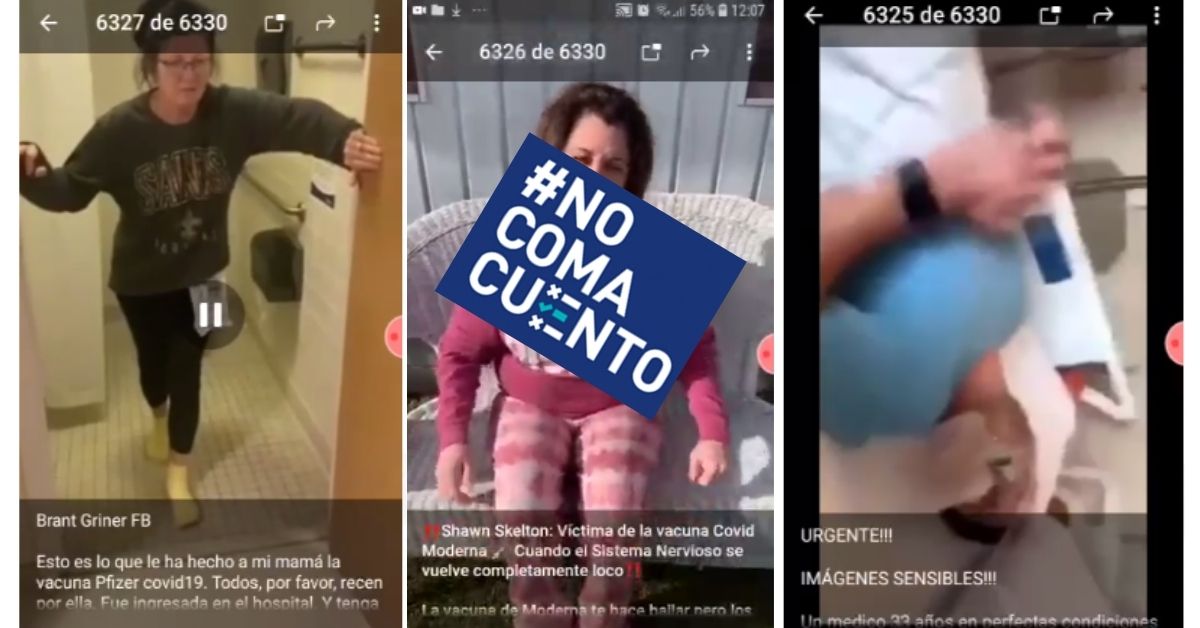 Un video muestra imágenes de personas supuestamente convulsionando y asegura que dichas reacciones son producto de la vacuna contra la covid-19.