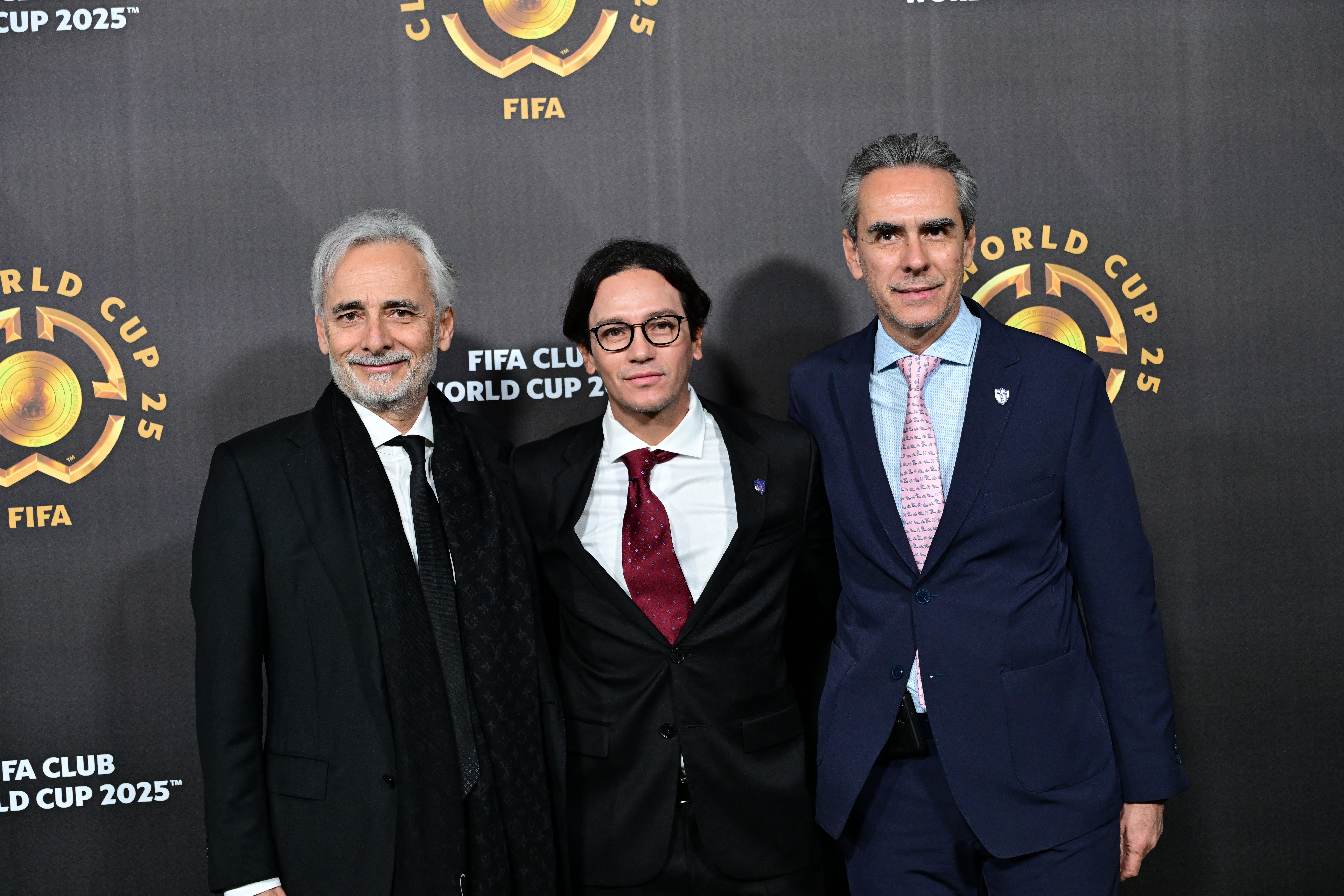 Jesús Martínez (izquierda) estuvo presente en el sorteo del Mundial de Clubes en Miami.