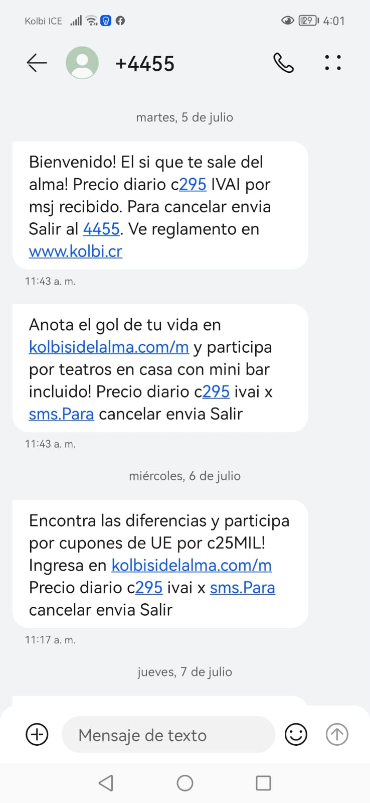 K lbi ICE permiti cobros no autorizados por cliente en recibos