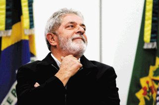 Brazil's President Luiz Inacio Lula da Silva attends a ceremony with the National Indian Foundation in Brasilia, Monday, Dec. 28, 2009. (AP Photo/Eraldo Peres)