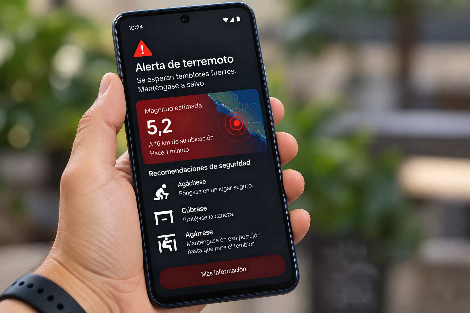 El sistema de alertas sísmicas de Google permite a los usuarios de Android recibir advertencias sobre terremotos y consultar recomendaciones de seguridad.
