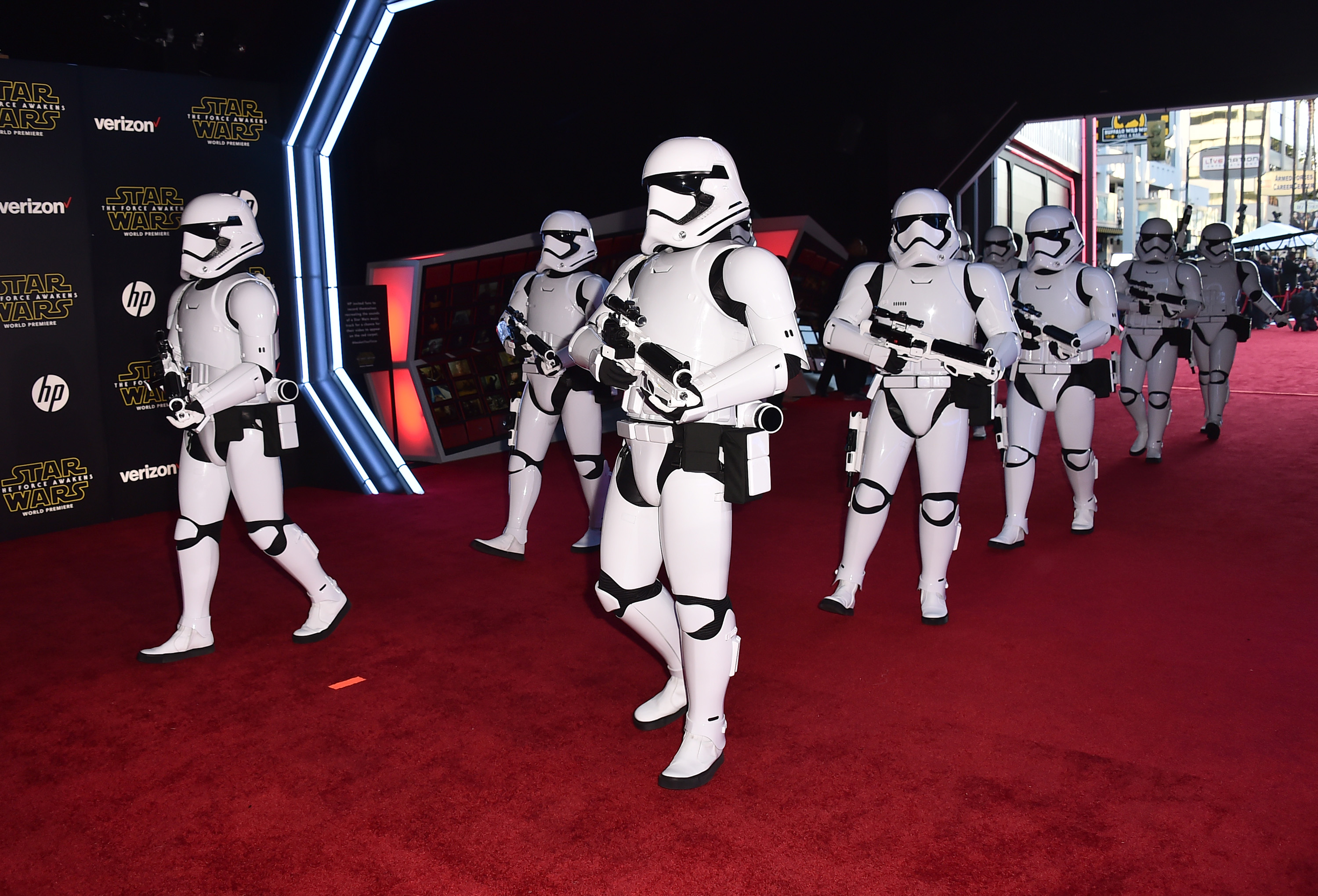 Stormtroopers fueron parte de la alfombra roja.