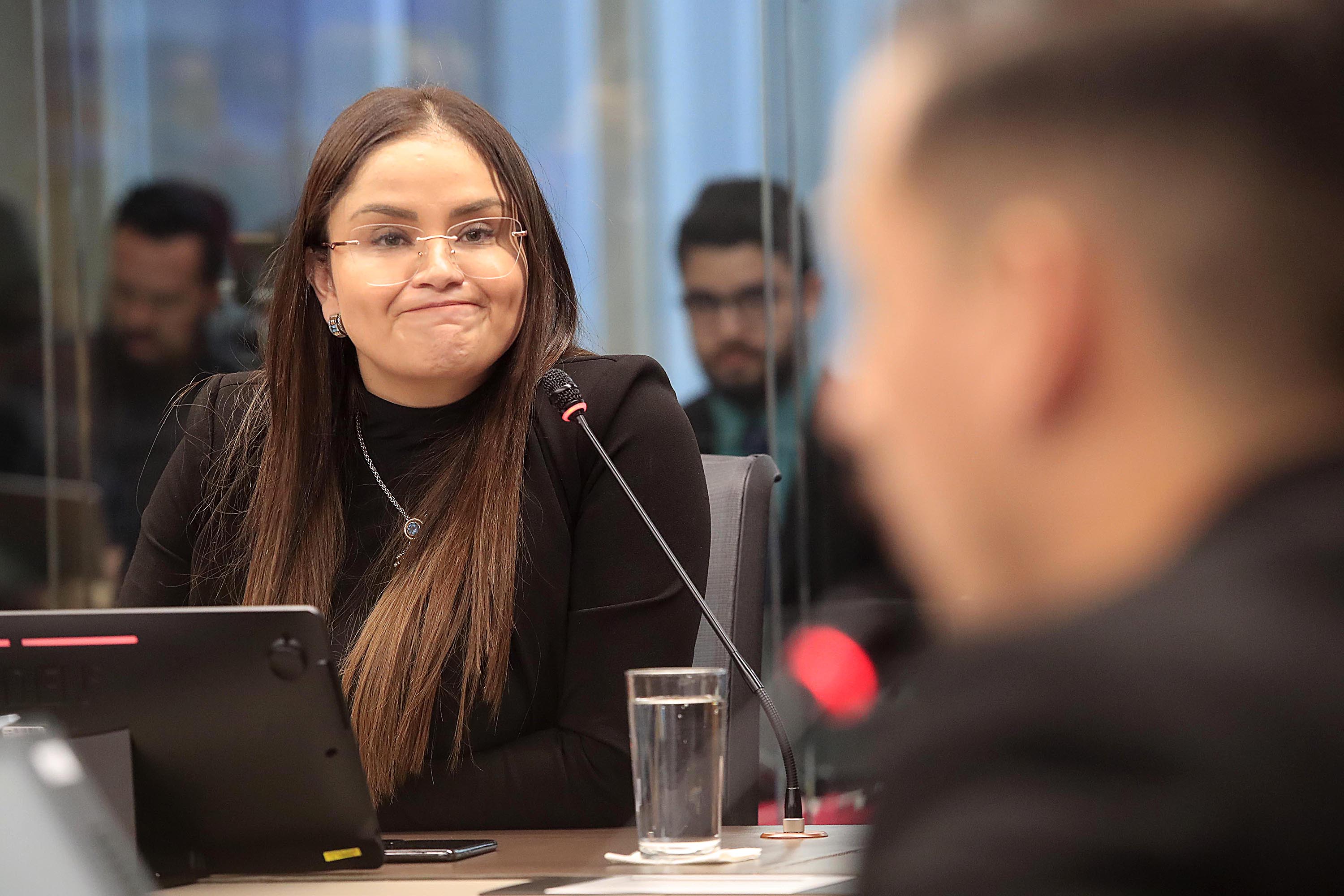 30/01/2023 Asamblea Legislativa. Ministra de Salud, Joselyn Chacón, comparece en la Comisión investigadora de financiamiento de partidos políticos.