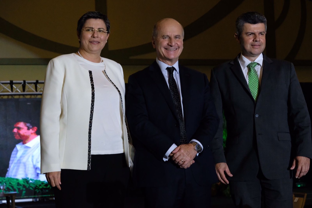 Fórmula presidencial PLN 2022. Laura Arguedas, José María Figueres y Álvaro Ramírez. Cortesía PLN.