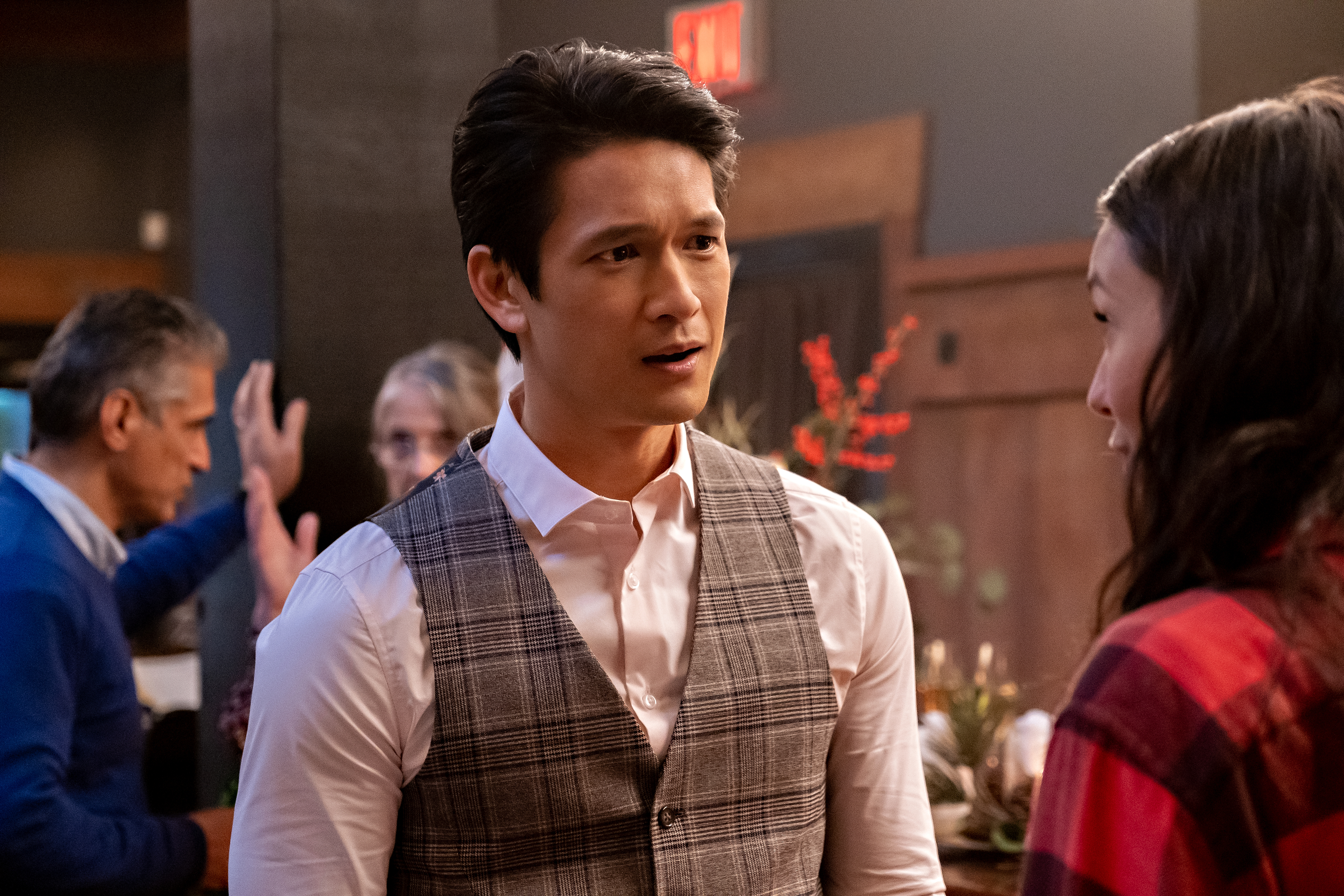 Love Hard. (Pictured) Harry Shum Jr. as Owen Lin in Love Hard. Cr. Bettina Strauss/Netflix © 2021