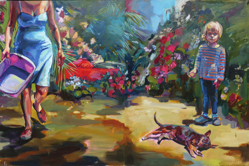 1. La infancia de Iván . Óleo sobre tela. 200 x 303 cm. Todas las pinturas datan de este año.