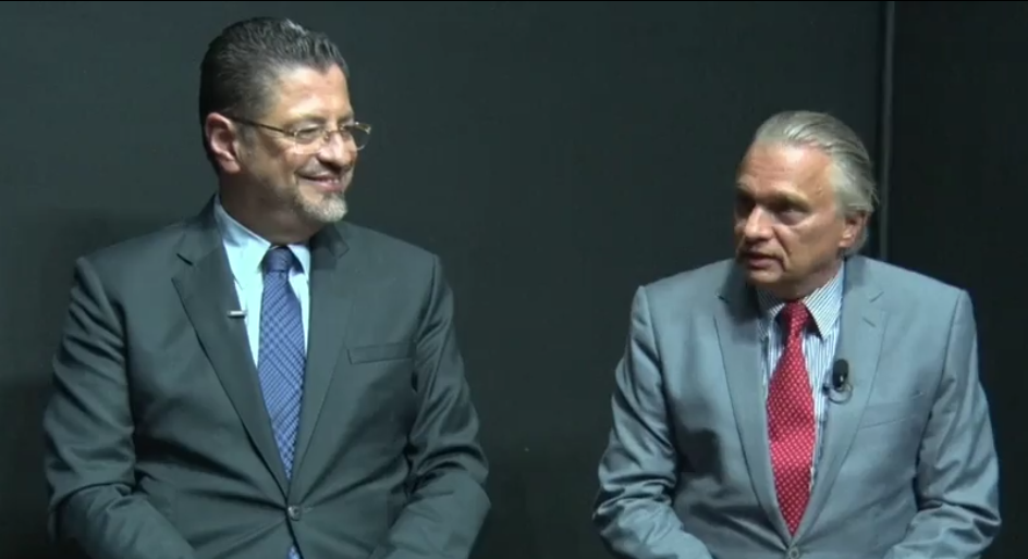 20/03/2022. Rodrigo Chaves presentó al abogado Arnoldo André Tinoco como parte de su equipo de transición en temas internacionales. Foto: captura de pantalla.
