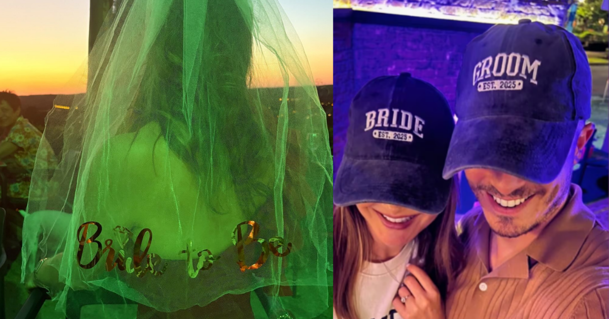 Shirley Álvarez anunció su compromiso con el chef Daniel Vargas con gorras de 'novio' y 'novia'. Ambos celebraron con familiares previo a la boda.