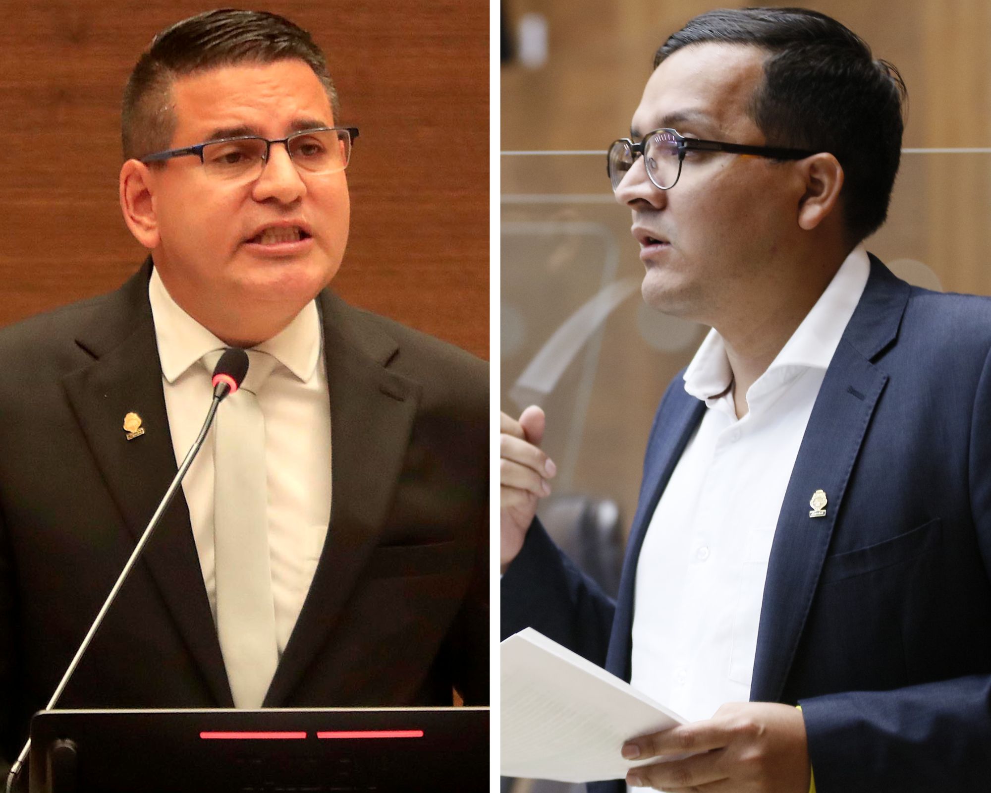 En dos días diferentes, con intervenciones de control político en el plenario, los diputados Fabricio Alvarado, de Nueva República, y Antonio Ortega, del Frente Amplio, chocaron por el plan sobre terapias de conversión sexual. Foto: Asamblea Legislativa.