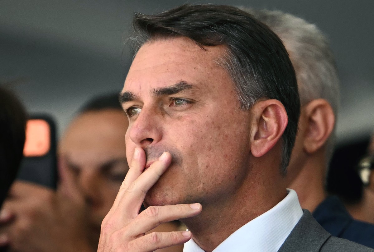 El senador brasileño y candidato presidencial del Partido Liberal (PL), Flávio Bolsonaro.