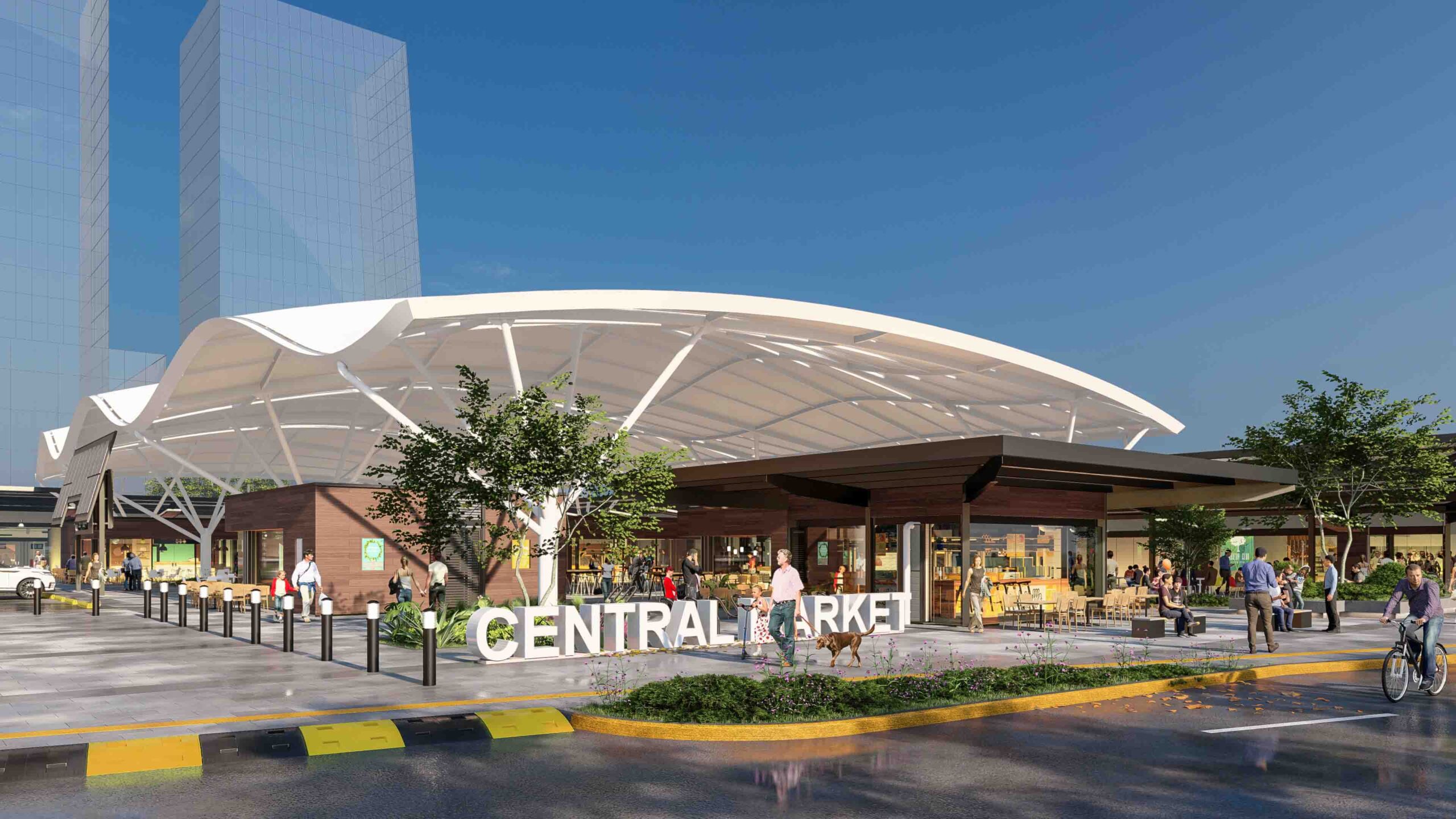 De acuerdo con el diseño arquitectónico, así será esta innovadora plaza comercial. Foto: Sitio web de Central Market