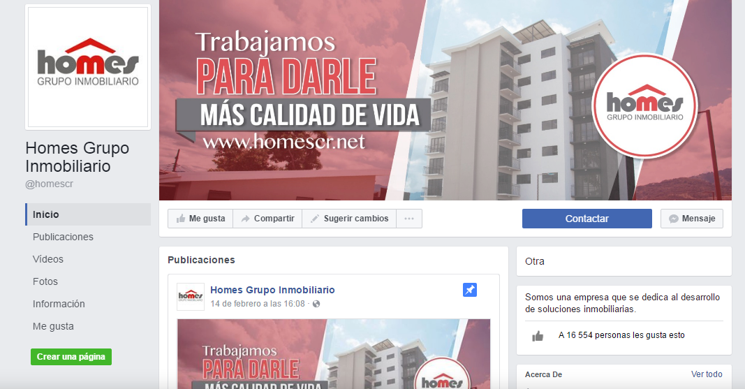En redes sociales, la empresa denunciada promociona viviendas en condominio.