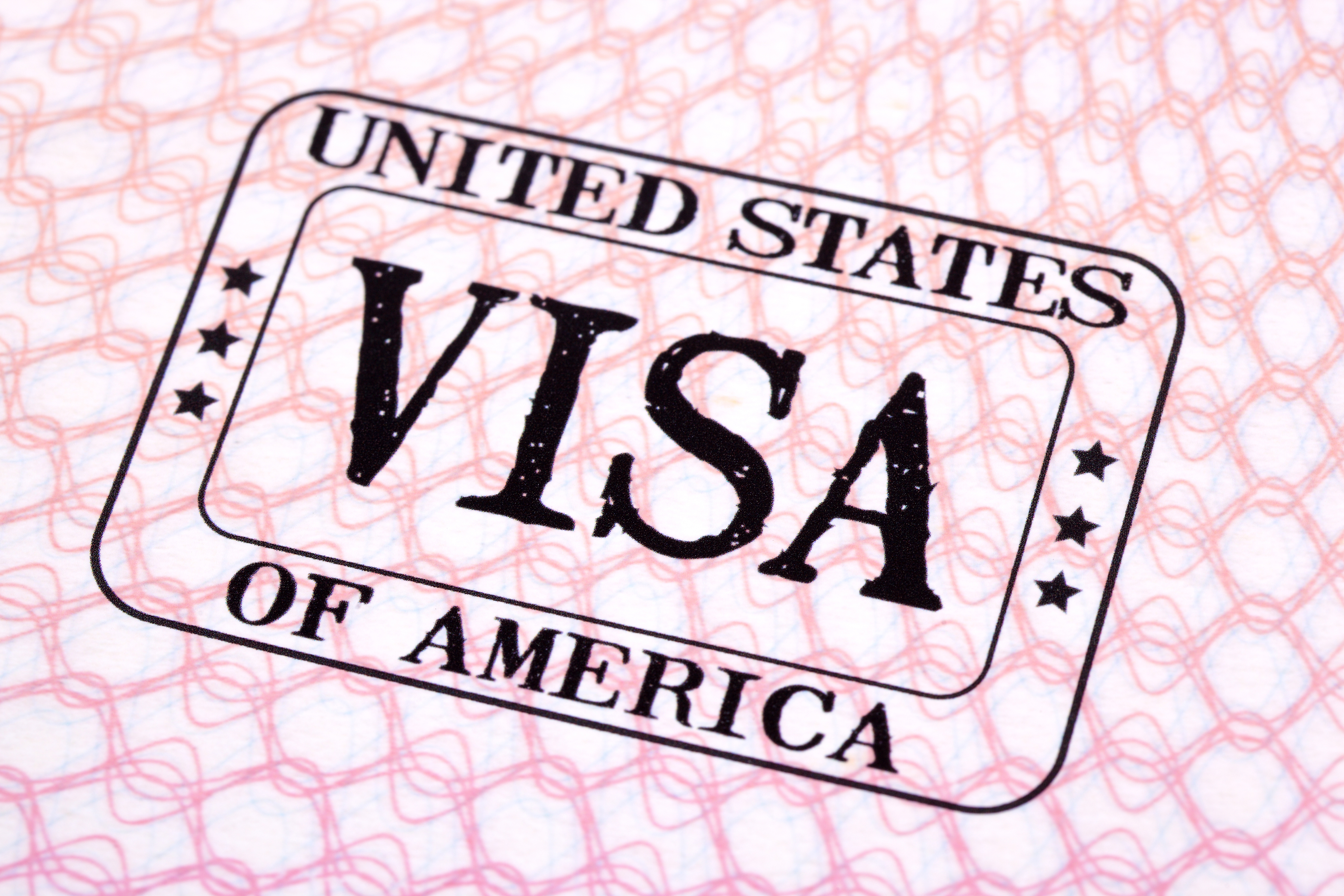 Sello de visa estadounidense