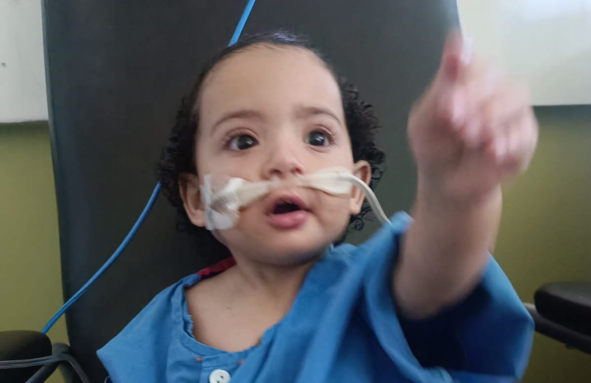 La niña Isabella Campos Ruiz estuvo hospitalizada en cuidados intensivos por el virus sincitial respiratorio.
Fotografía: Cortesía
