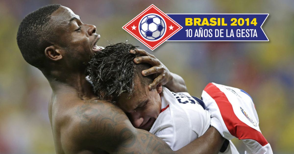 Waylon Francis consoló a José Miguel Cubero al verlo derramando lágrimas de felicidad por la clasificación de la Selección de Costa Rica a los cuartos de final del Mundial de Brasil 2014.